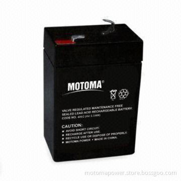 6V 2.5Ah SLA Battery with Reliably Sealed and Leak-proof Construction, for Solar Energy System